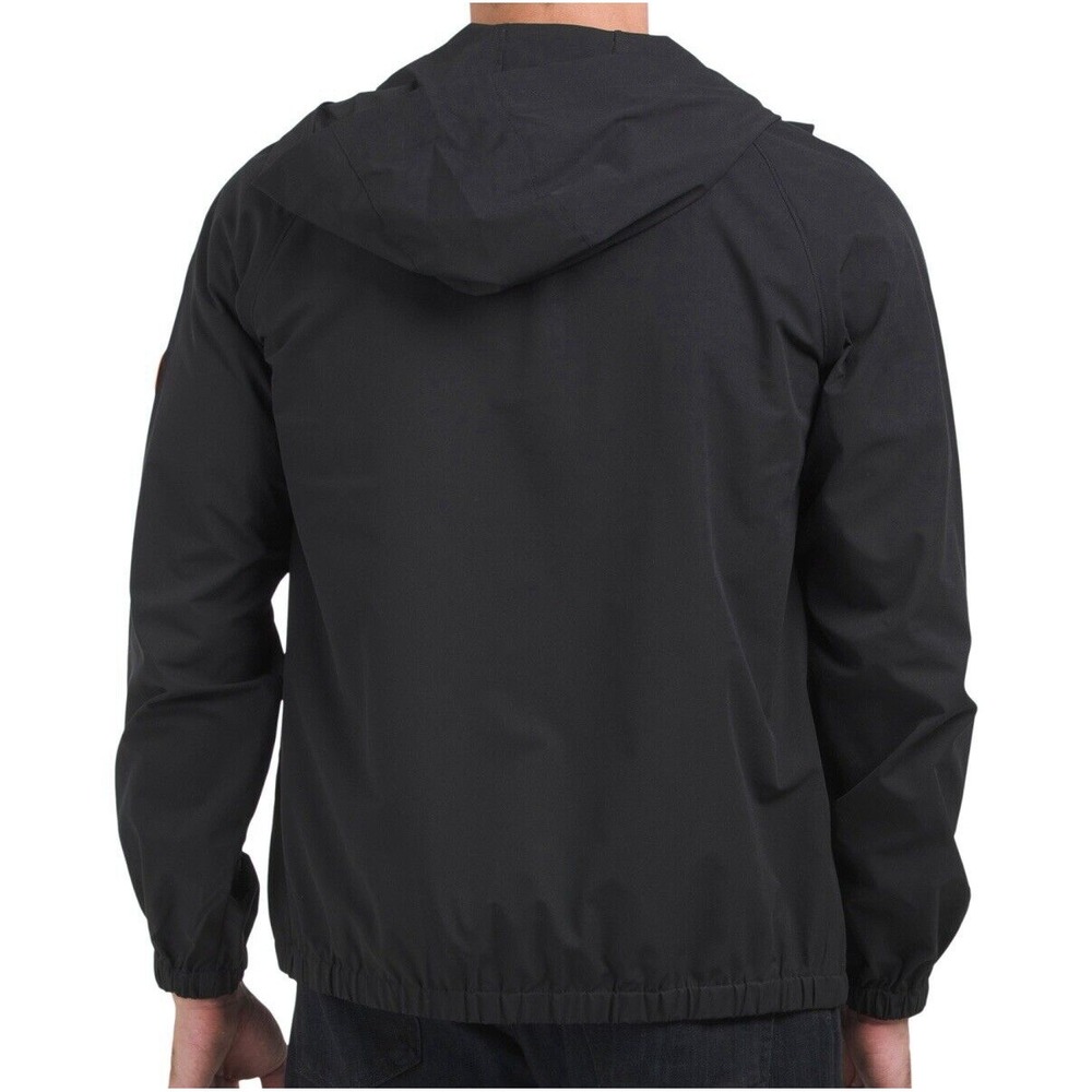 SWIMS‎ Men's Large Tarifa Windbreaker Lightweight Jacket Raincoat Black NWT $275 - Picture 2 of 7